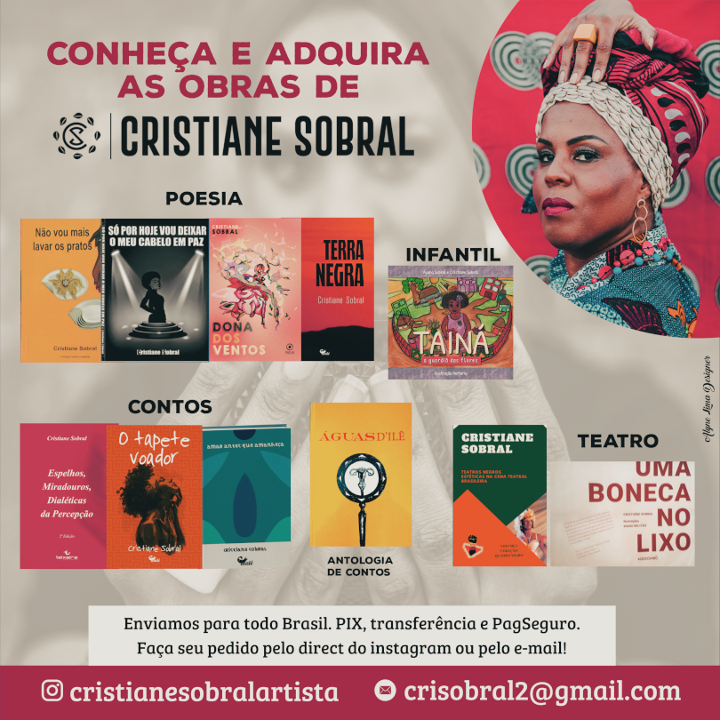 Livros de Cristiane Sobral e da Editora Aldeia de Palavras 